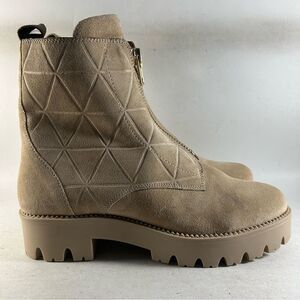 NEW Shoecolate Women’s Quilted Suede Leather Boots Brown Size EU 40 US 9